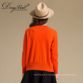 50% чистый кашемир женщин оранжевый цвет молния кардиган шерстяной свитер от Эрдеша